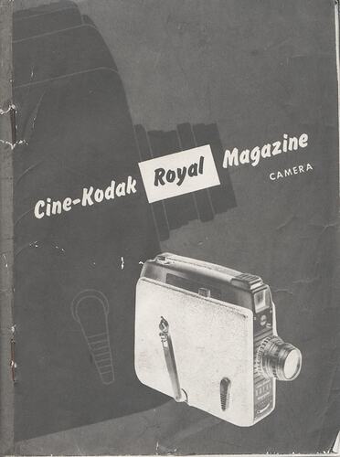 Crinkled cover page with illustrated movie camera.