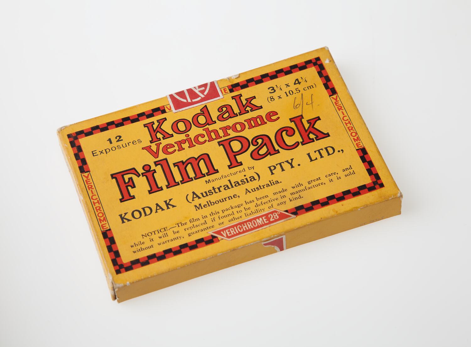 Film Pack Kodak Australasia Pty Ltd, Kodak Verichrome Film Pack, 12