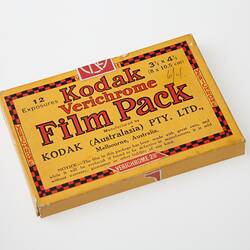 Film Pack - Kodak Australasia Pty Ltd, Kodak Verichrome Film Pack, 12 exposures, pre 1943