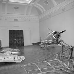 Copy Negative - CAC 'Wirraway' Being Assembled in McArthur Hall, Science Museum of Victoria, Melbourne, Jan 1970