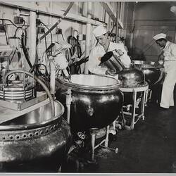 Photograph - Kodak Australasia Pty Ltd, Workers with Emulsion Kettles, Abbotsford, Victoria, 14 Feb 1958