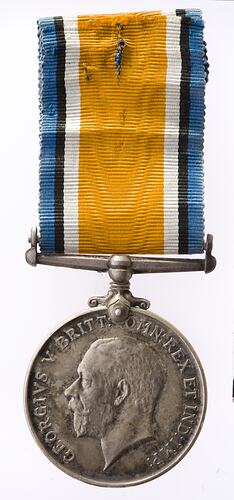 Medal - British War Medal, Great Britain, Private L.B. Garthwaite, 1914-1920 - Obverse