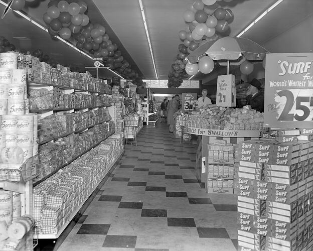 Supermarket Interior, Melbourne, Victoria, Nov 1958