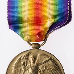 Medal - Victory Medal 1914-1919, Great Britain, Private Albert Harrison Cox, 1919 - Obverse