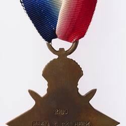 Medal - 1914-1915 Star, Great Britain, Private Alfred Sanderson Skilbeck, 1918 - Reverse