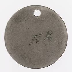 Identity Tag - Corporal Laura Lawson, Metal, World War II, 1943-1945 - Reverse