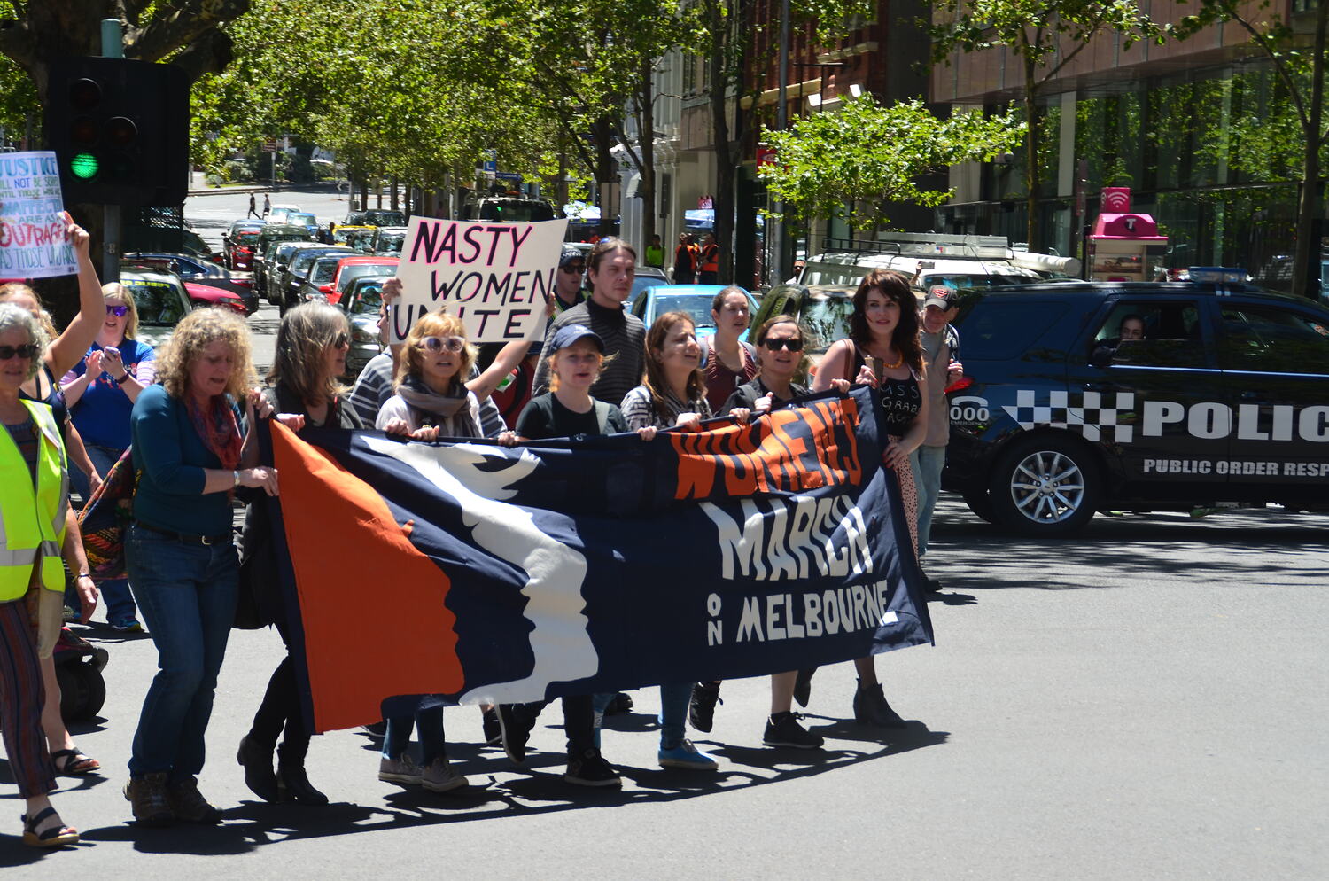 Banner - Women's March on Melbourne, 21 Jan 2017