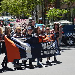 Banner - Women's March on Melbourne, 21 Jan 2017