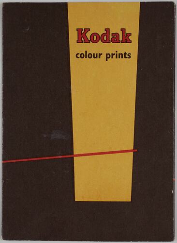 Front of dark brown Kodak film wallet.