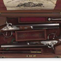 Case - Pair of Pistols, Durs Egg, London, Flintlock Conversion, circa 1800