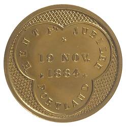 Medal - Henty Jubilee of Portland, Victoria, Australia, 1884