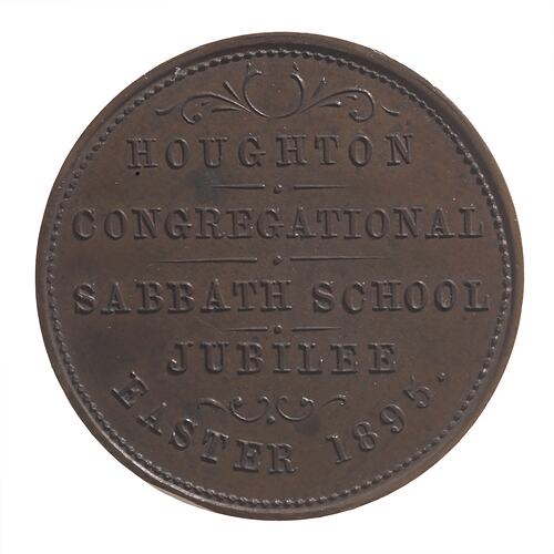 Medal - Houghton Congregational Sabbath School Jubilee, Australia, 1895