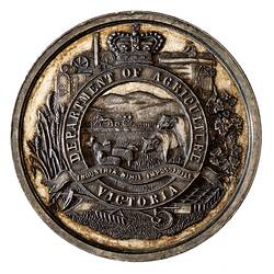 Medal - Royal Agricultural Society of Victoria, Silver Prize, Department of Agriculture, Victoria, Australia, 1906