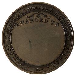 Medal - Geelong Industrial & Juvenile Exhibition Prize, Australia, 1880 (AD)