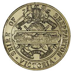 Medal - Sesquicentenary of Victoria, Shire of Shepparton, 1985