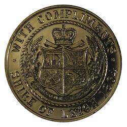 Medal - Sesquicentenary of Victoria, Shire of Leigh, Leigh Shire Council, Victoria, Australia, 1985