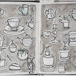 Sketch Of Domestic Items, Barwon Heads, 4 May 2020