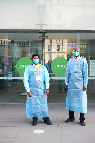 Check-in Staff, St Vincent's Vaccination Hub, Melbourne Museum, 23 Sep 2021