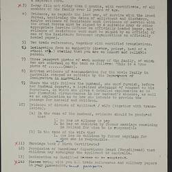 Notice - Additional Documentation Request, Australia, circa 1952