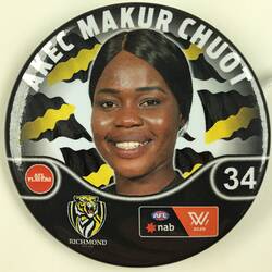 Badge - Akec Makur Chuot, Richmond Football Club, AFL Women's (AFLW) Competition, 2020