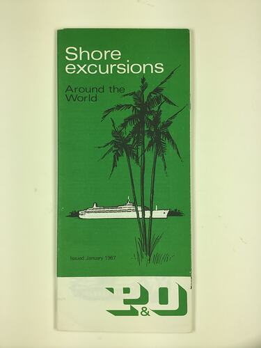 HT 54742, Booklet - Shore Excursions Around the World, P & O, SS Oriana, Jan 1968 (MIGRATION), Document, Registered