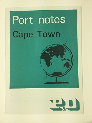 HT 54784, Booklet - Port Notes, Cape Town, SS Arcadia, 1967 (MIGRATION), Document, Registered