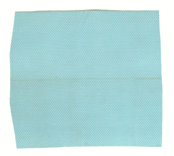 Fabric Remnant - Blue Seersucker with White Dots