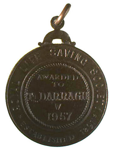 Australia, Royal Life Saving Bronze Medal, Reverse