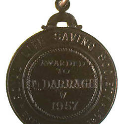 Medal - Royal Life Saving Society of Australia, Bronze, Victoria, Australia, 1957