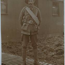Postcard - Portrait of Private William Nairn, Will (Bill) Nairn to Sister, World War I, 1917-1918