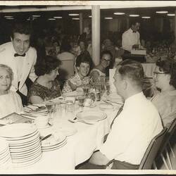 Digital Image - Halls Family Dining on SS Fairsea, 1963