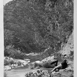 Photograph - 'The Elbow', by A.J. Campbell, Werribee Gorge, Victoria, circa 1895