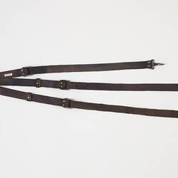 Black fabric girth strap. Three straps.