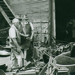 Photograph - Daniel Harvey, Workmen in Factory Yard, circa 1958