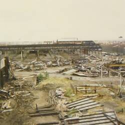 Photograph - Demolition of Steel Yard, Sunshine, Victoria, 1988