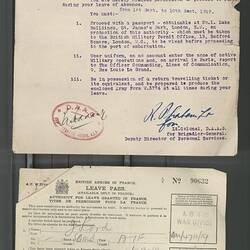 Diary - World War I, 13th Australian Field Ambulance, 1916-1919