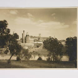 Photograph - Kodak Australasia Pty Ltd, Exterior View of Kodak Factory from across Yarra River, Abbotsford, Victoria, circa late 1930s