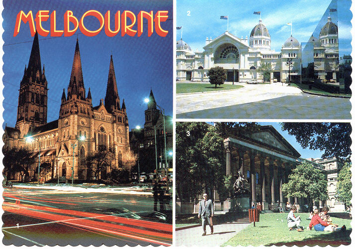 Postcard - Royal Exhibition Building & Views of Melbourne, Nucolorvue Productions, Melbourne, circa 1990