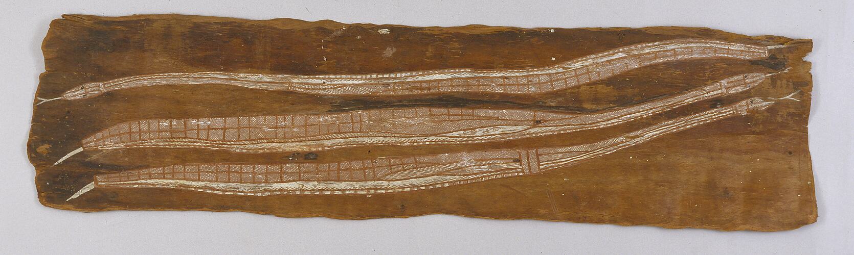 Painting, bark, Alligator River, Western Arnhem Land, Northern Territory, Australia, 1913