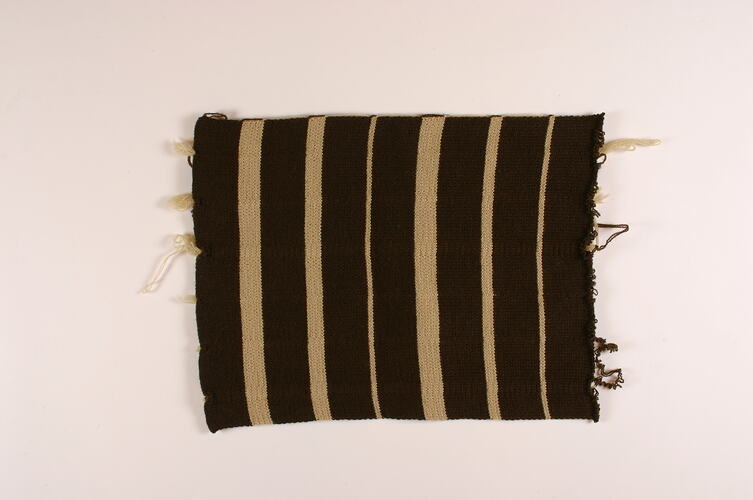 Knitting Sample - Edda Azzola, Dark & Light Brown Stripe, circa 1960s