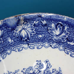 Tea Cup - Whiteware, Blue transfer-printed, Classical Scene, Copeland, England, Stoke-on-Trent,1847-1867 (Fragment, Flawed)
