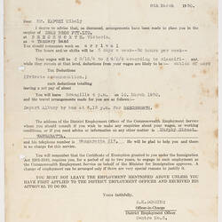 Letter - Commonwealth Employment Service to Mr Mihaly Kapusi, 08 Mar 1950
