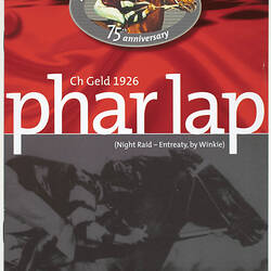 Booklet - Racing Victoria, Phar Lap 75th Anniversary, 2005
