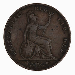 Coin - Farthing, Queen Victoria, Great Britain, 1848 (Reverse)