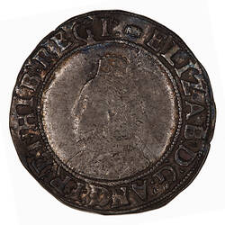Coin - Shilling, Elizabeth I, England, Great Britain, 1592-1595 (Obverse)