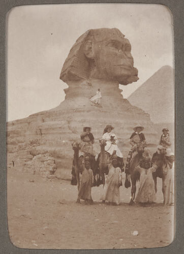 Digital Image - World War I, Group Portrait in front of the Great Sphinx of Giza, Egypt, 1915-1917