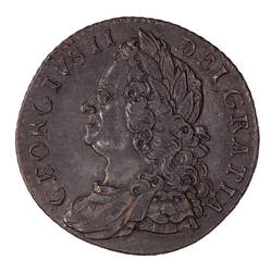 Coin - Shilling, George II, Great Britain, 1758 (Obverse)