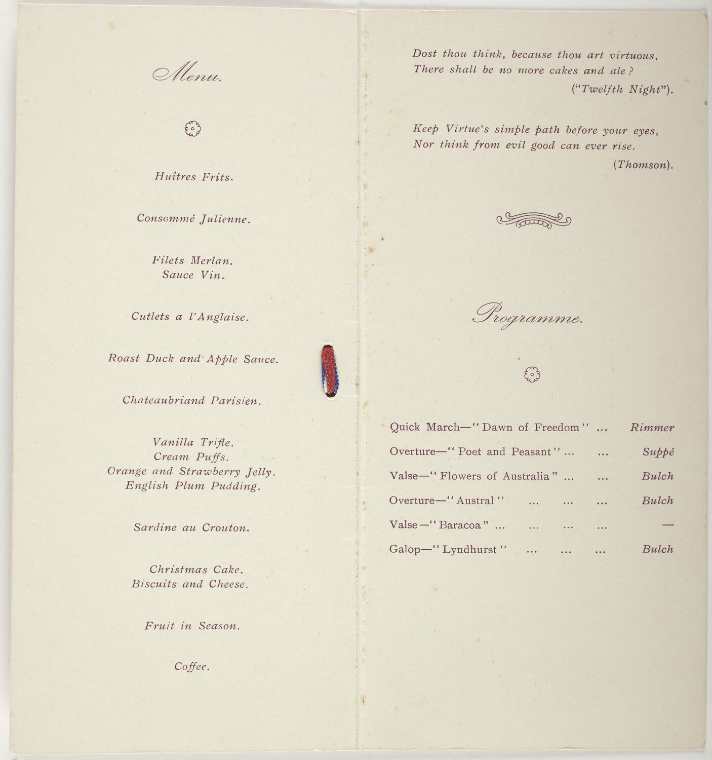 menu-christmas-dinner-officers-mess-langwarrin-25-dec-1917