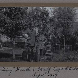 Photograph - Captains Heath & Norman, Sergeant Major G.P. Mulcahy, World War I, Sep 1917
