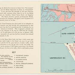 Booklet - Suez Canal & Port Said, Orient Line, 1954